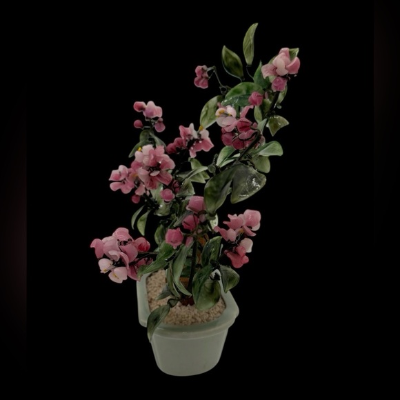 Vintage Large Chinese Jade/ Peking Glass Bonsai Tree - Picture 9 of 14